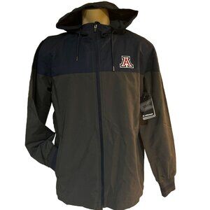 NEW Arizona Wildcats Colosseum Athletics Navy Windbreaker Pullover Jacket Mens L